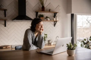 lady on her laptop